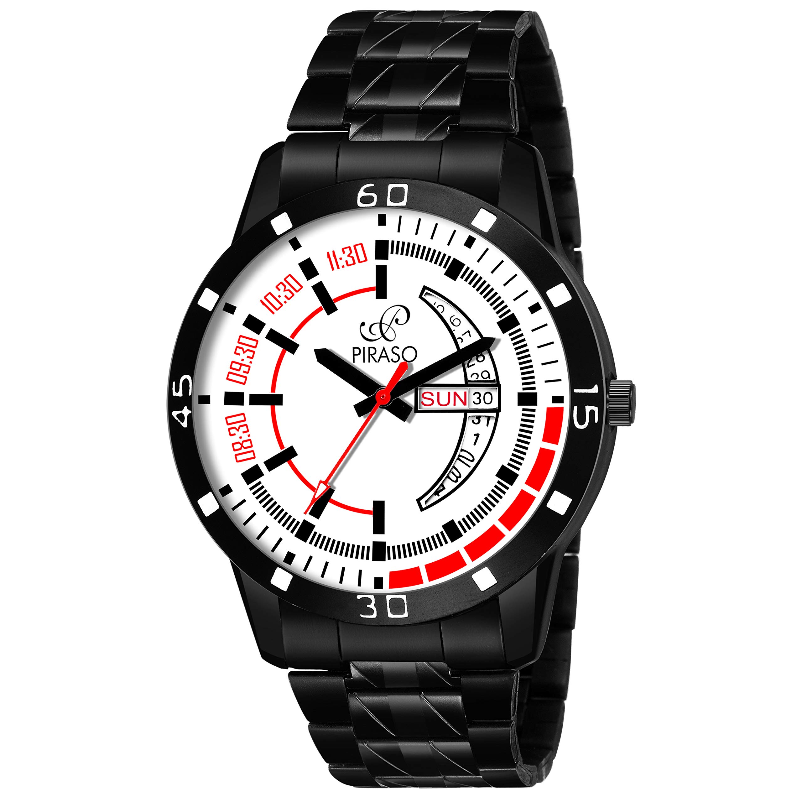 PIRASO Times- Quartz Day & Date Series Watch for Boys & Mens 27-Black-CK-WH (B07P2SDFY7) Amazon Price History, Amazon Price Tracker