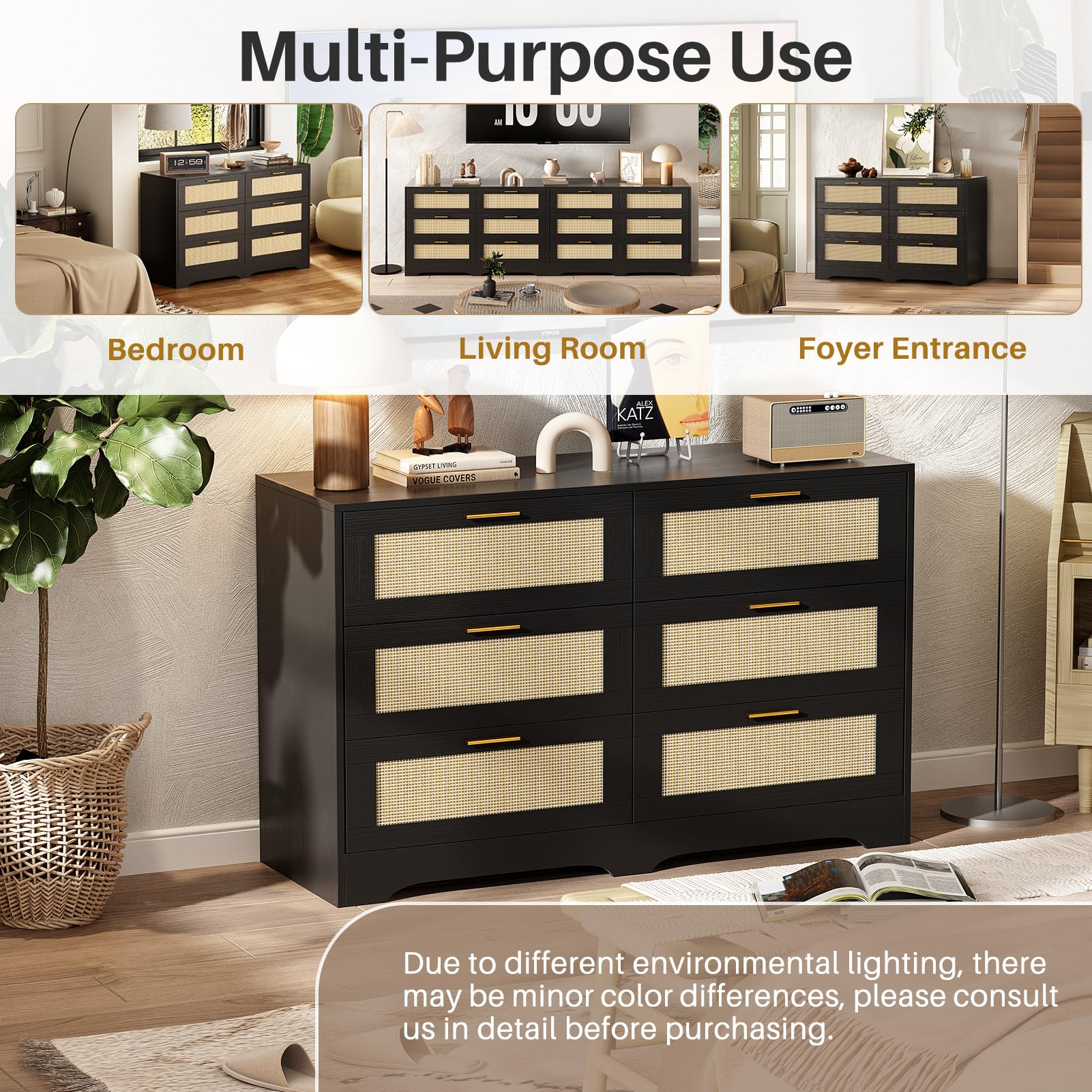 black boho dresser Redlife 6 Drawer DresserBlack, Chest of Drawer for Bedroom, Wood Storage with Golden Handles, Beside Table for Closet, Living Room, Hallway and Entryway, and Natural : Home & SOLD!!!! Kimchi Blue Wildflower Color:Moroccan Red Yellow Bridesmaid Dresses worthy drama