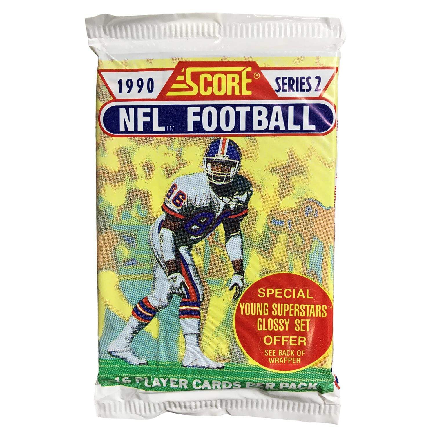 1990 SCORE NFL FOOTBALL SERIES 2 - UNOPENED PACK OF 16 CARDS (FREE SHIPPING)