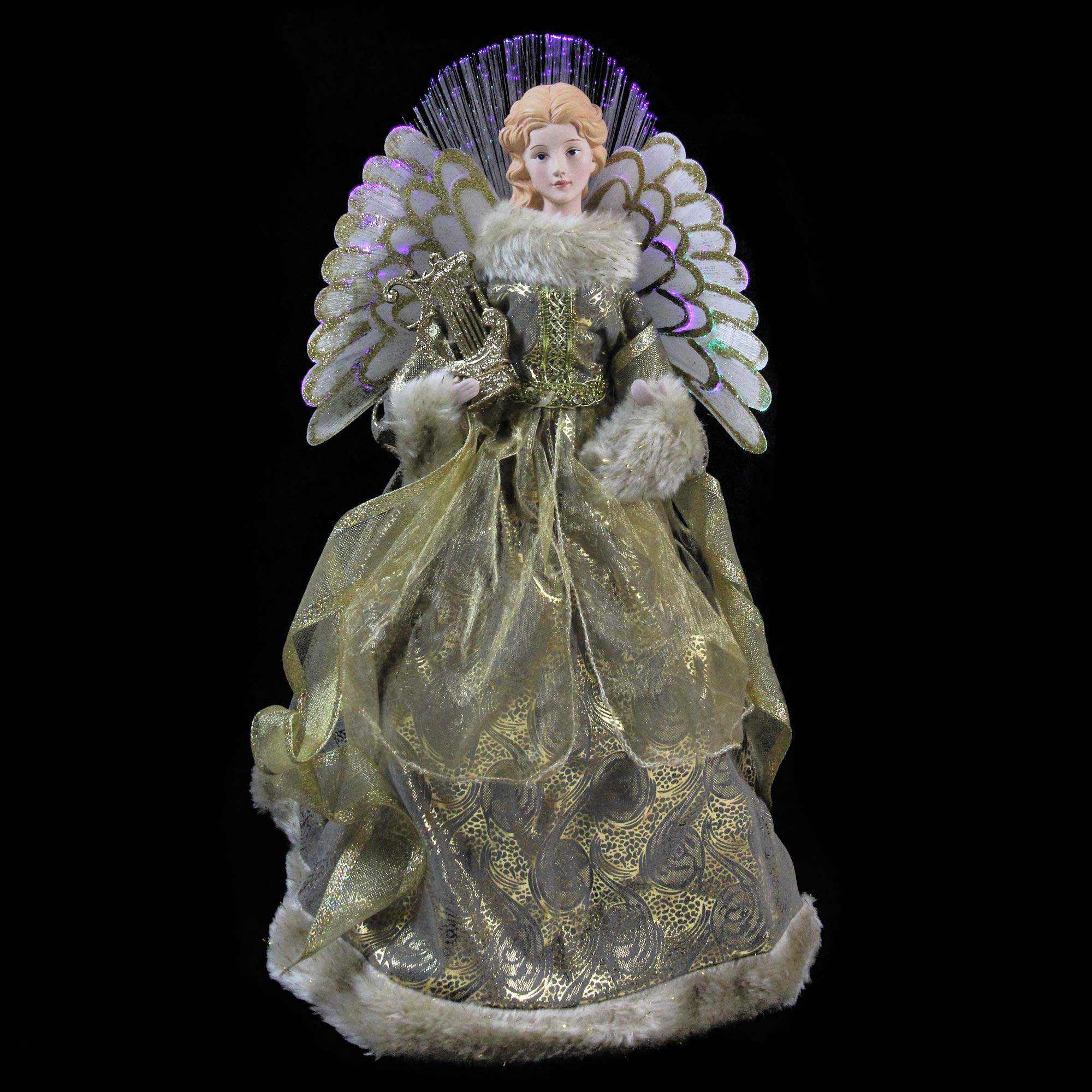 NORTHLIGHT NL00924 Angel in Metallic Gown Christmas Tree Topper, 16