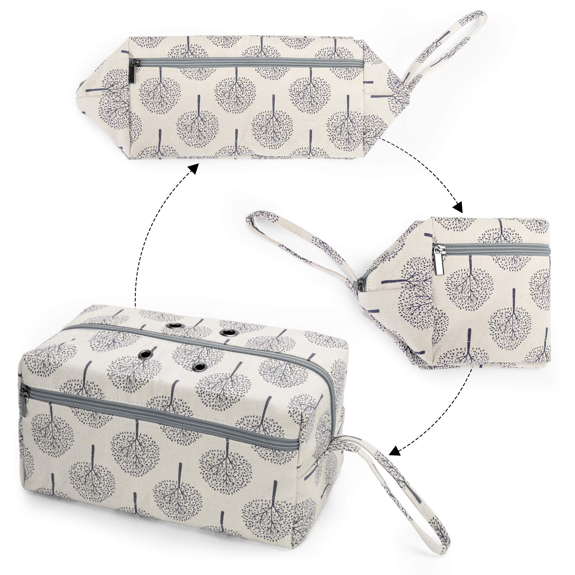 Luxja Borsa per Maglia e Uncinetto - Porta Filati, Uncinetti, Ferri (Fino a 10 Pollici) e Altri Piccoli Accessori
