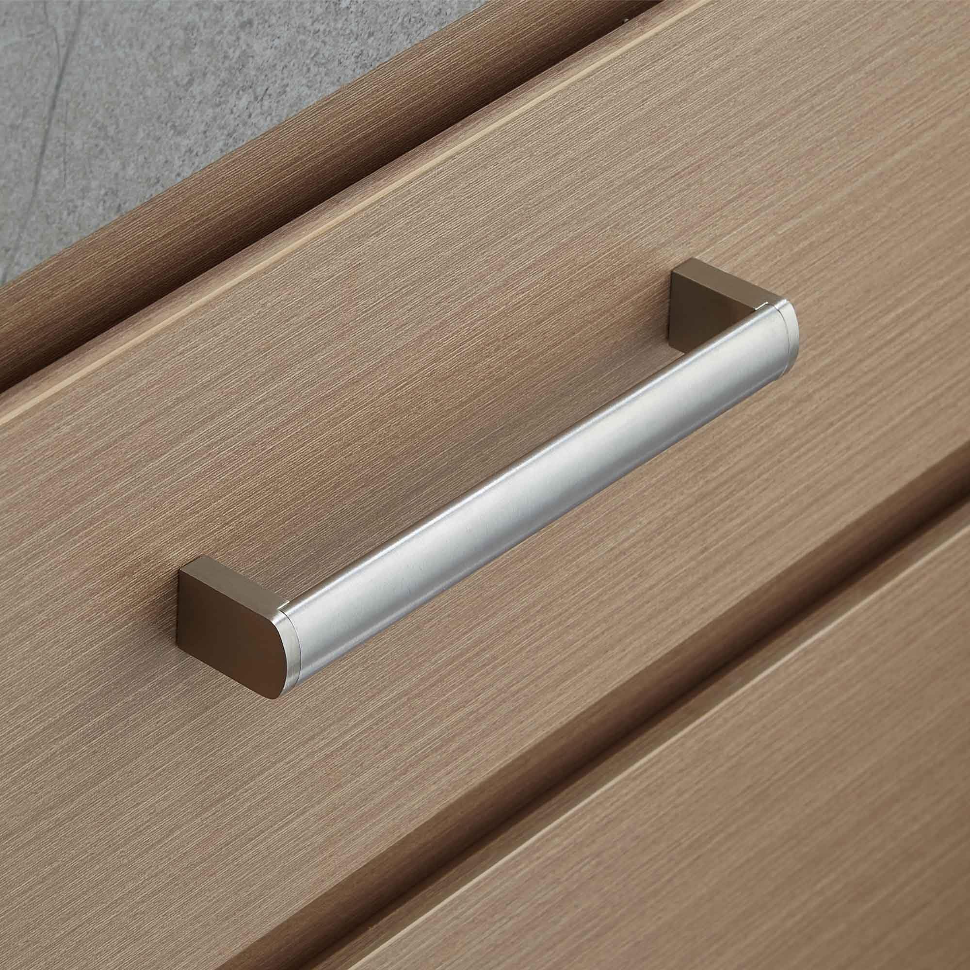 Stahlia Uchwyty meblowe ze stali nierdzewnej, 160 mm, owalne (15 sztuk)