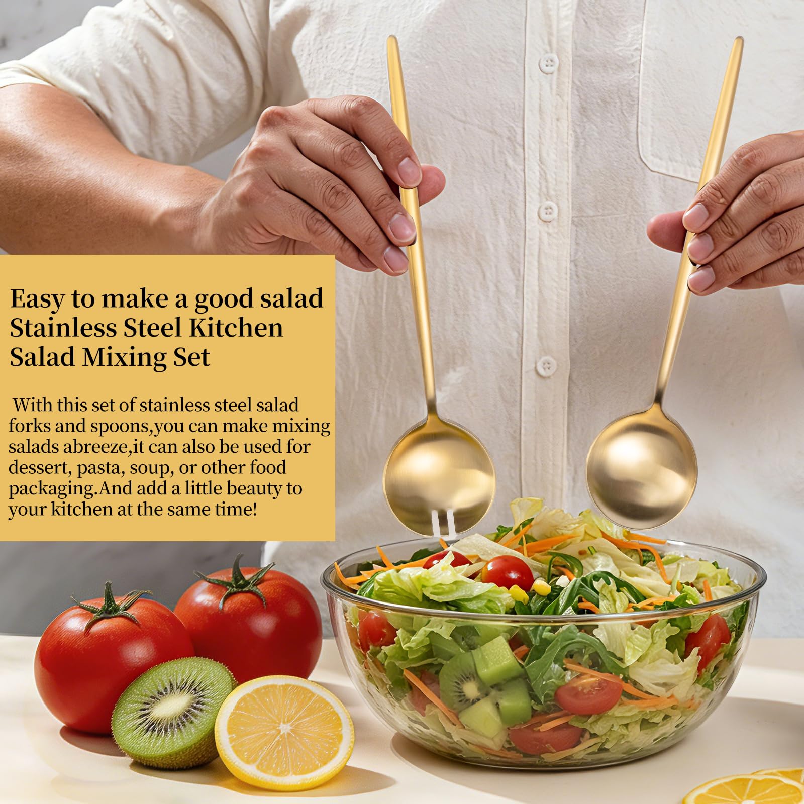 O.C.E. Premium Salad Servers - Stainless Steel Set -8 O.C.E. Premium Salad Servers - Stainless Steel Set -8