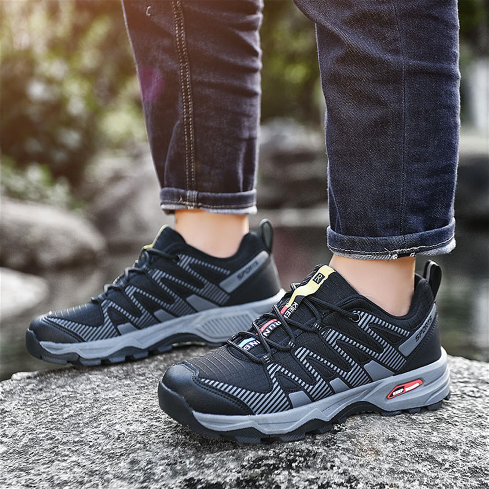 MEIION OrthoTrailPro Chaussures de Marche à Confort orthopédique Chaussures de randonnée imperméables et Respirantes, légères et Confortables pour activités en extérieur