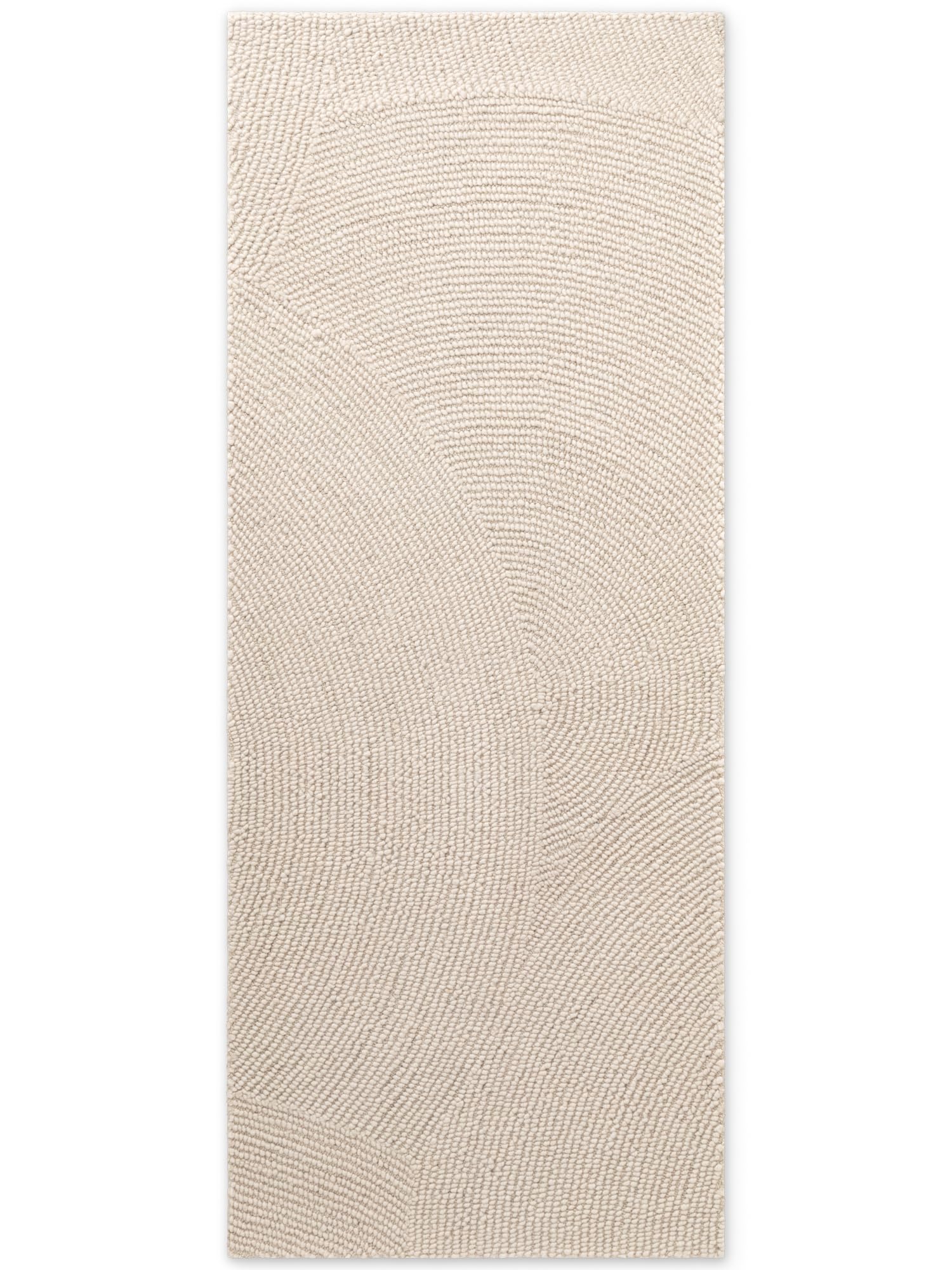 Hanse Home Wollteppich Calmio - Natur Wohnzimmerteppich - Handgetuftet - Hygge Skandi, Boho Läufer Wolle für Wohnzimmer, Schlafzimmer, Esszimmer, Flur - Natur Weiß, 80x300cm