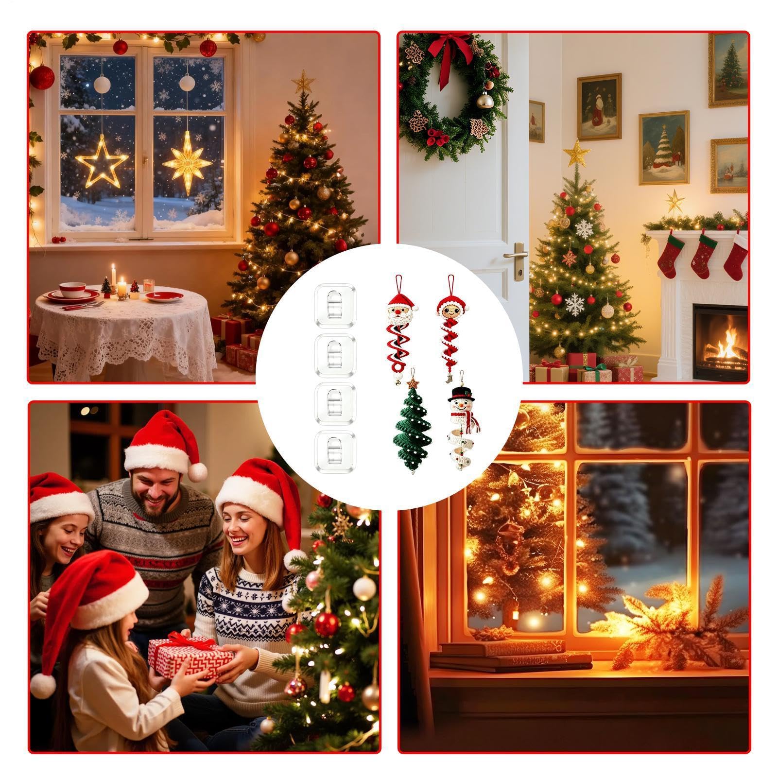 Genérico Kit DIY Crochet Navidad Ventana De Temporada