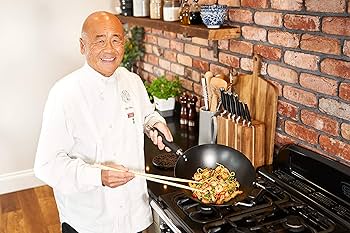 Ken Hom Carbon Steel Wok, 32cm, Excellence, Induction Hobs