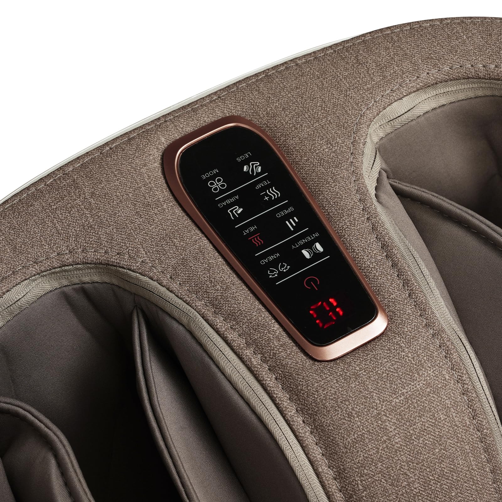 Elektrisches Bein-Fuß-Massagegerät mit 3D Airbag Kompression Heizung und Akupressur für tiefenwirksame Waden- und Fußmassage zur Entspannung und Durchblutungsförderung für Zuhause (Weiß)