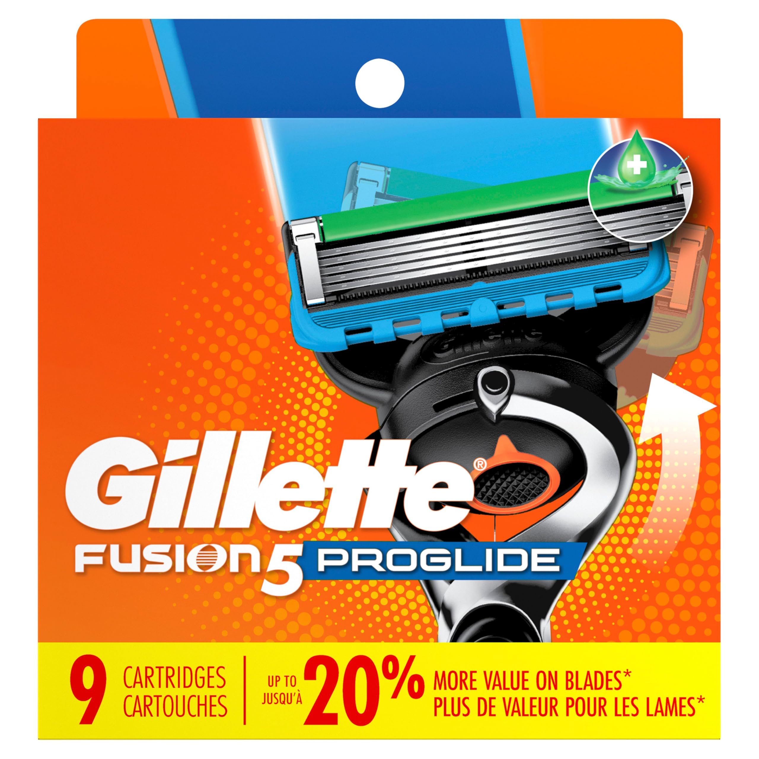 Gillette Fusion5 ProGlide Razor Blade Refills for Men, 5-Blade, 9 Count