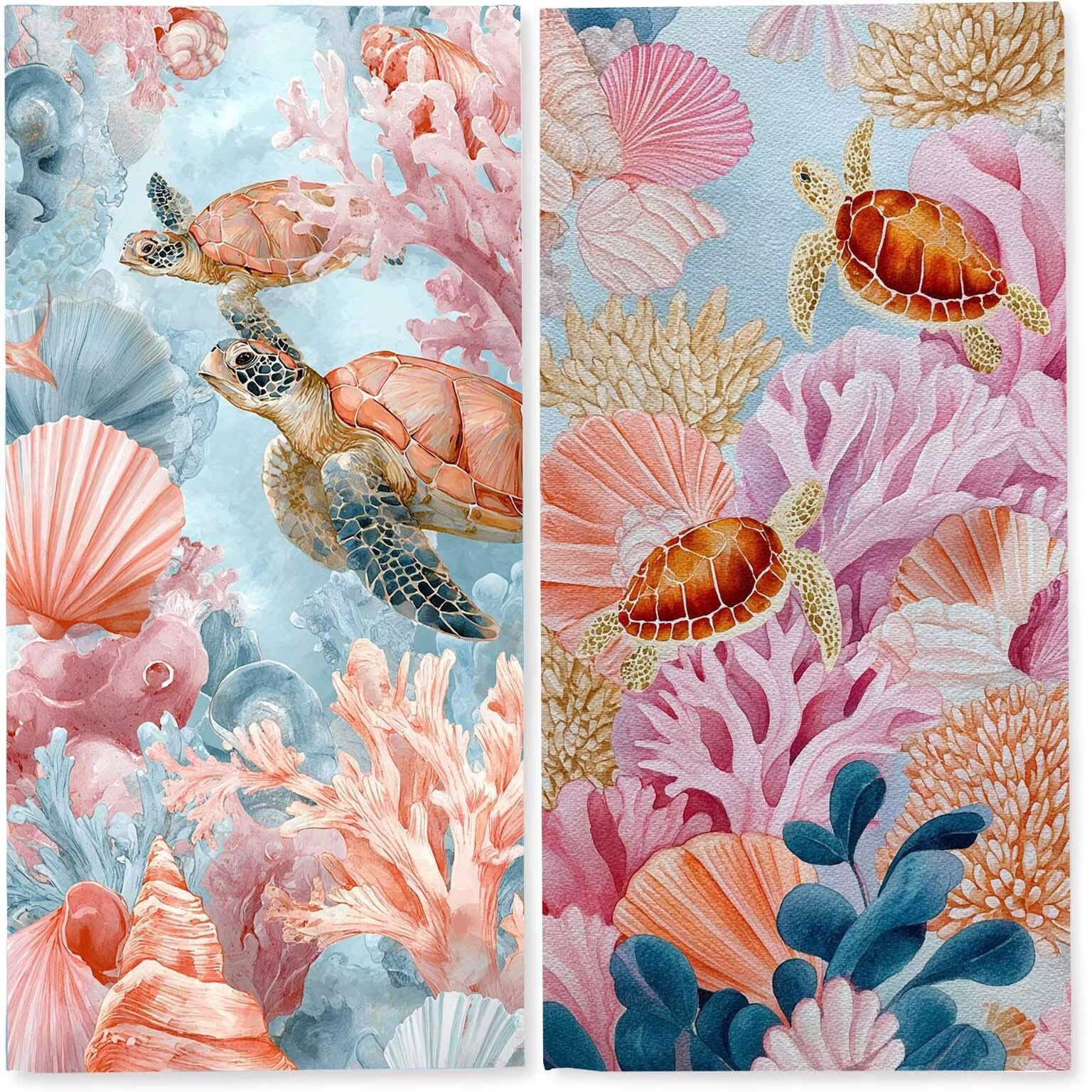 Toalla Playa Microfibra Grande Toallas de Piscina Pareos Playa Mujer Antiarena Beach Towel Grandes XXL, Ligera Toallas Viaje Secado Rápido (100x200 cm, Tortugas Marinas Del Mundo Submarino) z-7766