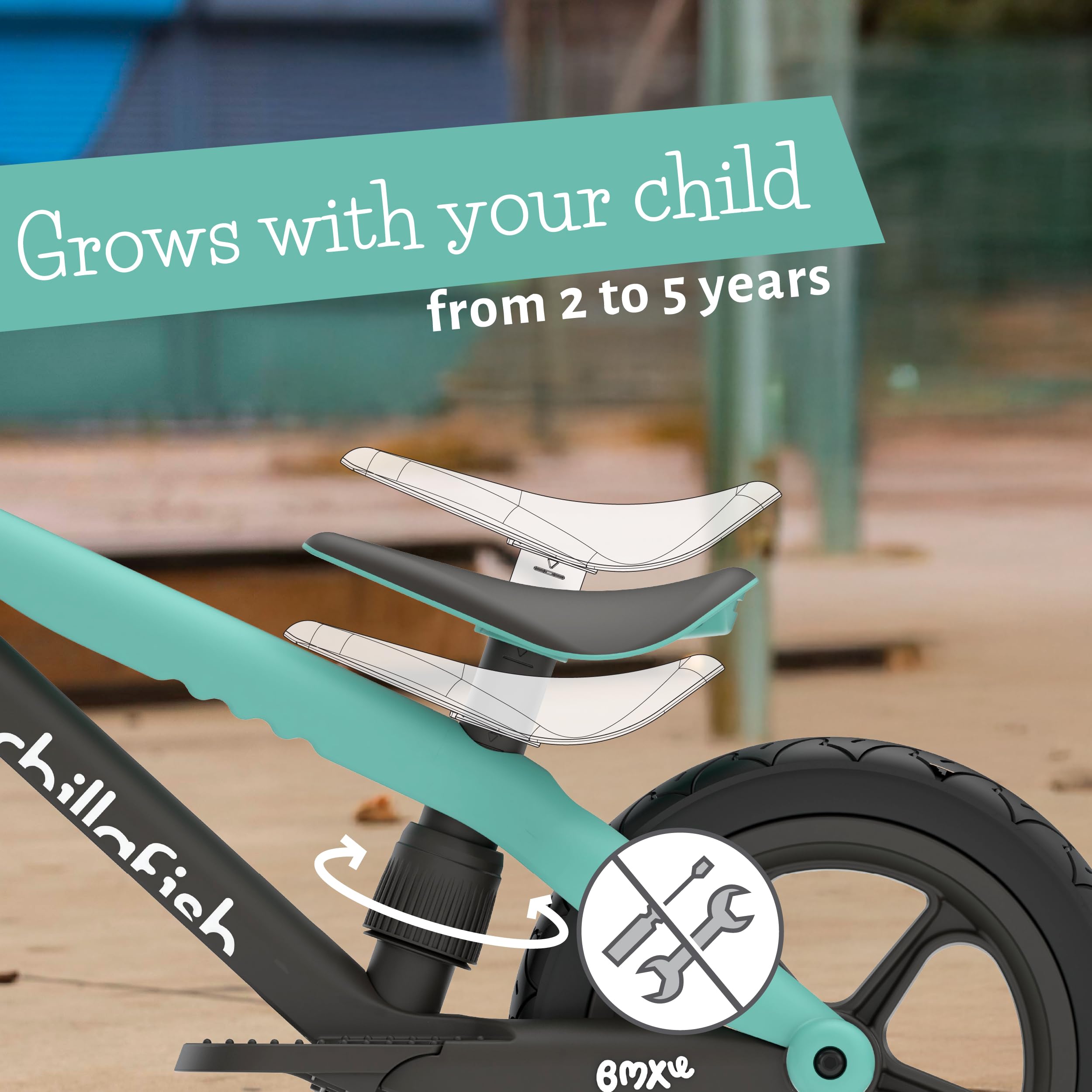 Chillafish BMXIE draisienne avec Frein à Pied, Roues Lumineuses, Version Moto ou Vroom pour Enfants de 2 à 5 Ans