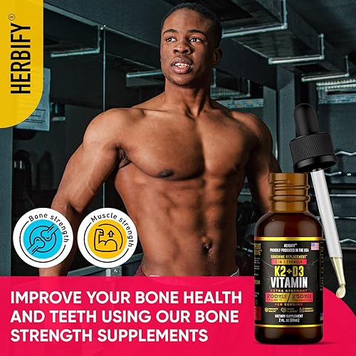 Miniatura 4 de HERBIFY Bundle - Gotas K2 y D3 y tintura de raíz de valeriana - Fuerza ósea y apoyo del sistema nervioso