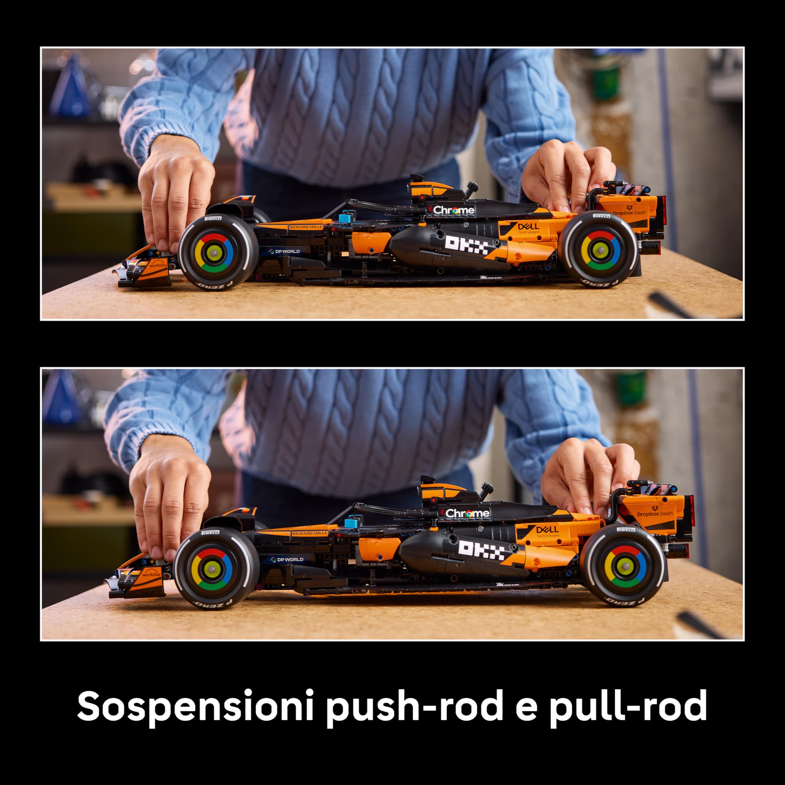 LEGO Technic Auto McLaren MCL39 F1 - Kit Modellismo per Adulti - Set da Collezione Macchina da Formula 1 con Motore V6, Differenziale e DRS - Idea Regalo per Appassionati di Corse e Motorsport - 42228