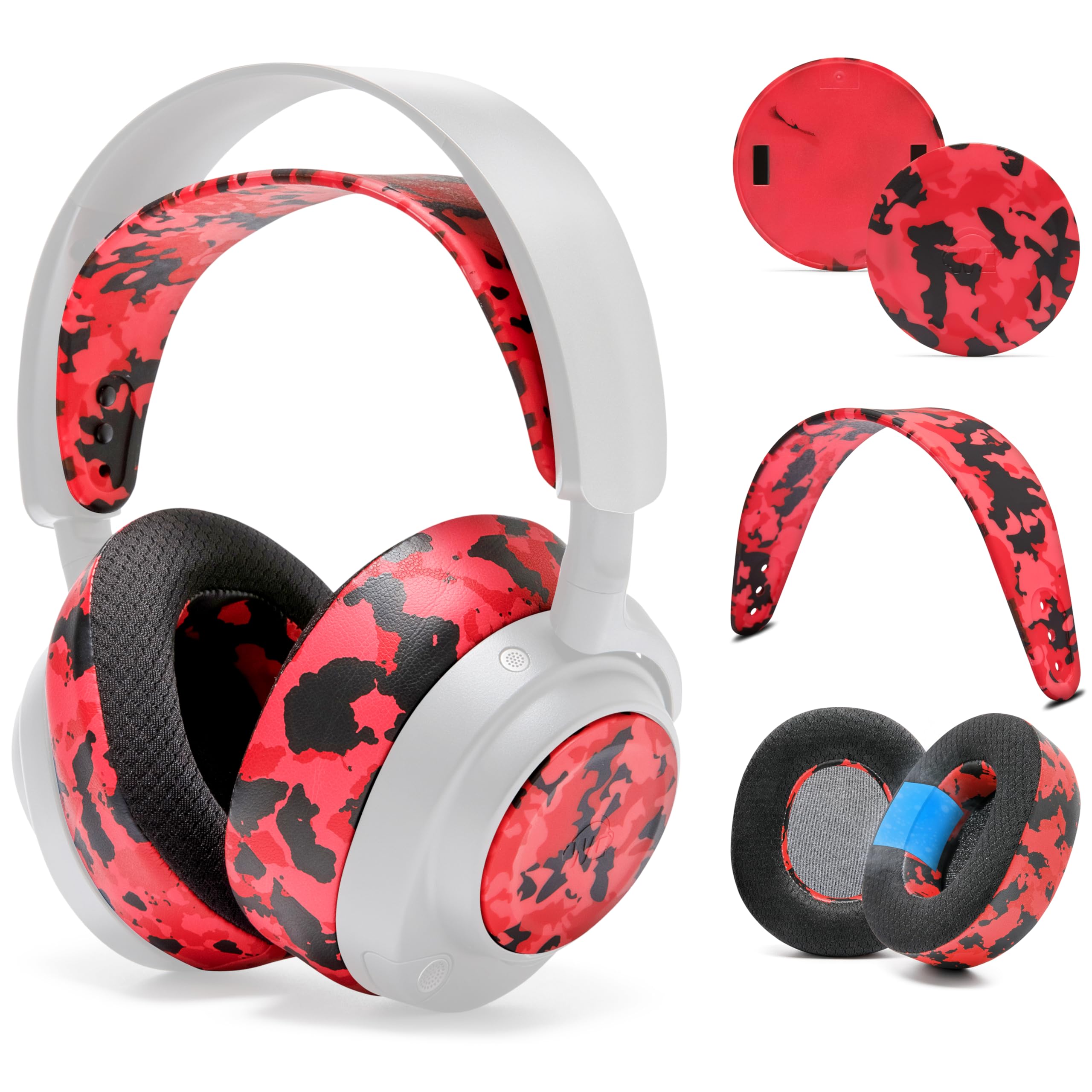 Arctis Nova Pro Wireless 対応イヤーパッド　レッド Amazon.com: WC Freeze Nova Pro Wireless - Cooling Gel