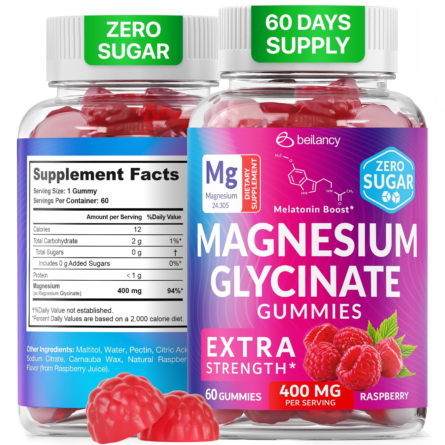 BE&LANCY Magnesium Glycinate Gummies 400mg