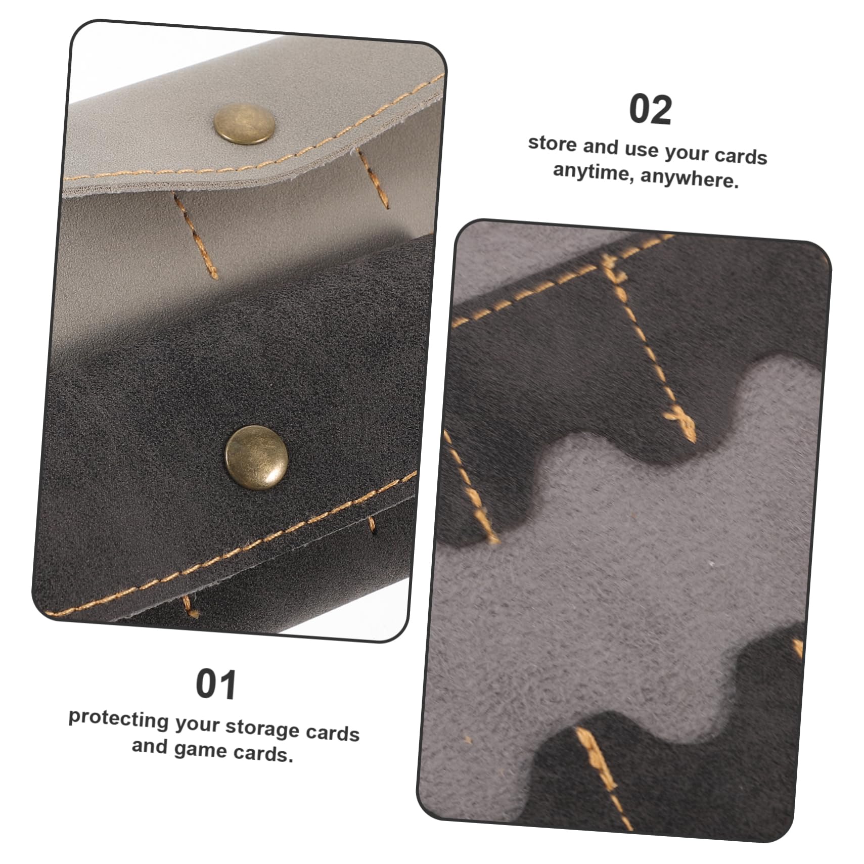 ARTIBETTER 2pcs Memory Card Organizer Case Multi-Functional Holder for Cards Compact Lightweight Storage for Travel Compatible Tablets Phones Cameras Grey