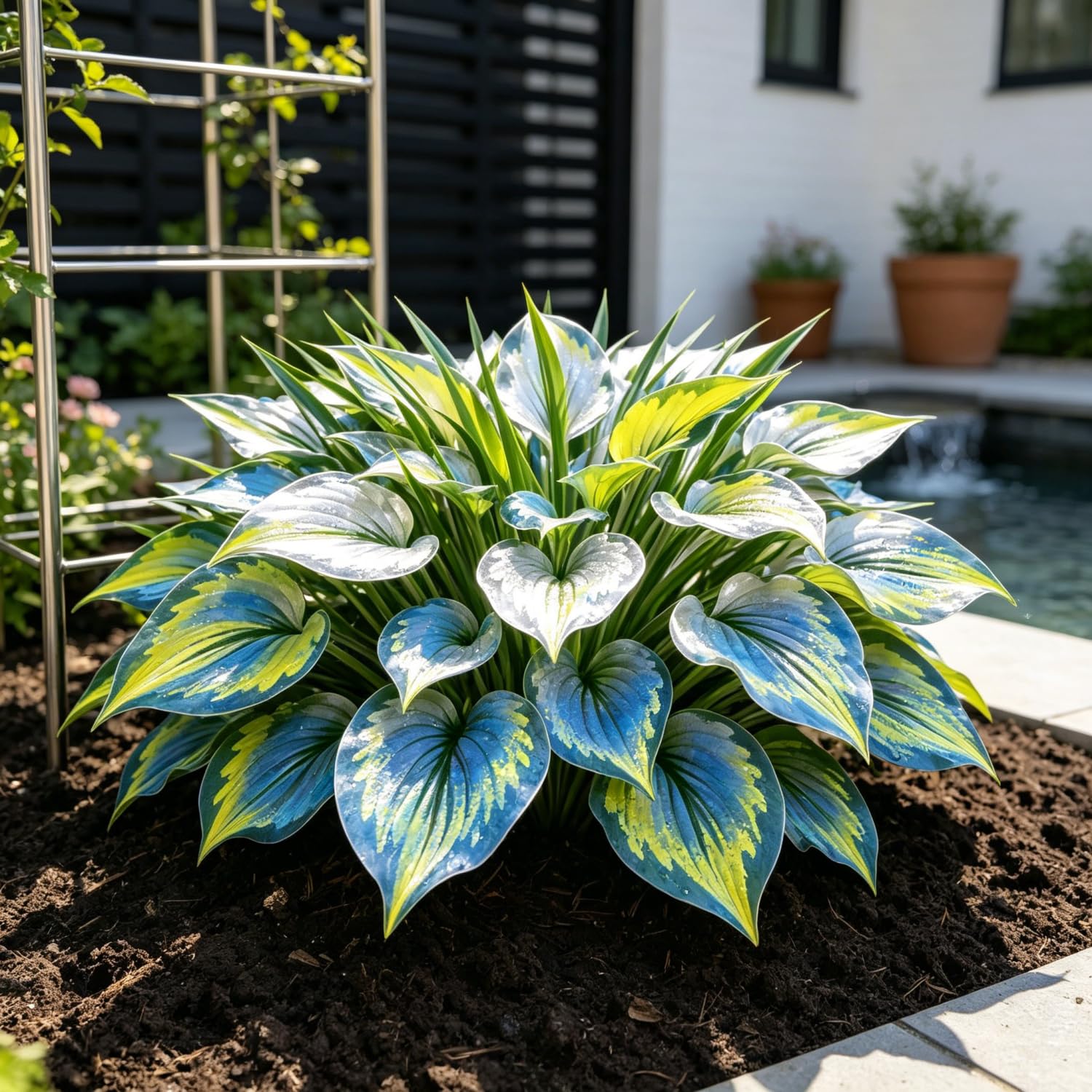 Mixed Hosta Bulbs,Hostas Plants Perfect for The Garden,Excellent Displays-4Bulbs-e