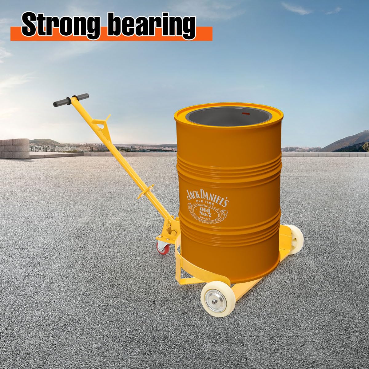 Fasswan 60 cm Fasswalze ML für 100L-200L Fässer, Handtransportrad für Ölfässer, Zylinder & Pflanztöpfe, robuste 500kg Kapazität, einfache Transportlösung