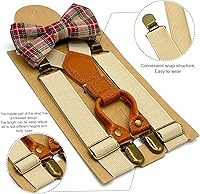 Vista 12 de Yewong Conjunto de disfraz de anciano para niños, accesorios de disfraz de abuelo, incluyendo gafas, tirantes, corbatín, bigote y cejas Juego