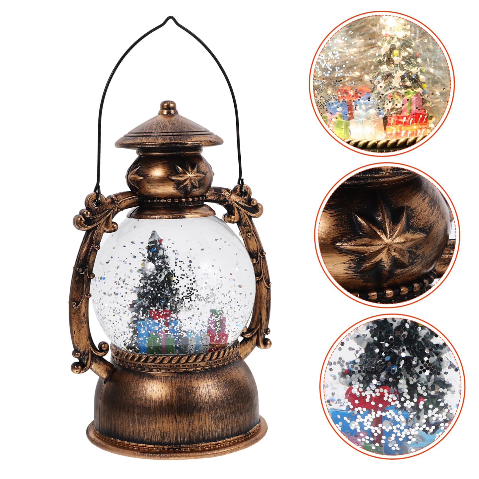 Zerodeko -Powered Christmas Musical Globe with Led Lights Crystal Ball Decor for Home and Office