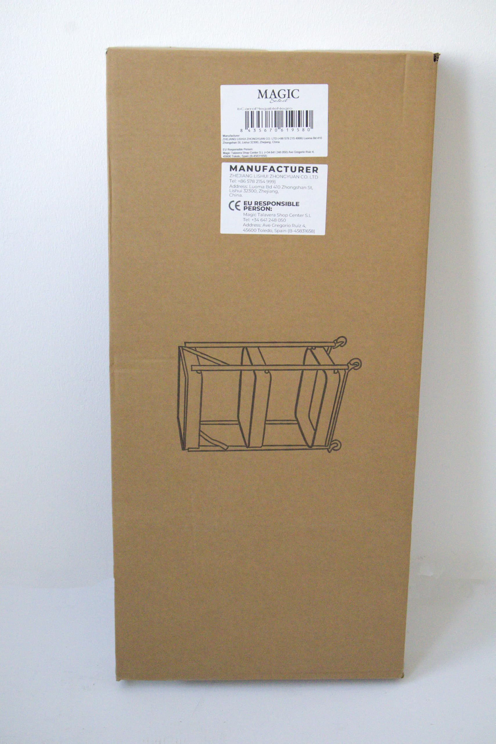 MAGIC SELECT Carrello da cucina ausiliario. Carrello Pieghevole per Fruttivendolo, Multiuso. Mensola da cucina con ruote. Carrello di servizio con 3 livelli di stoccaggio per la casa, il bagno.