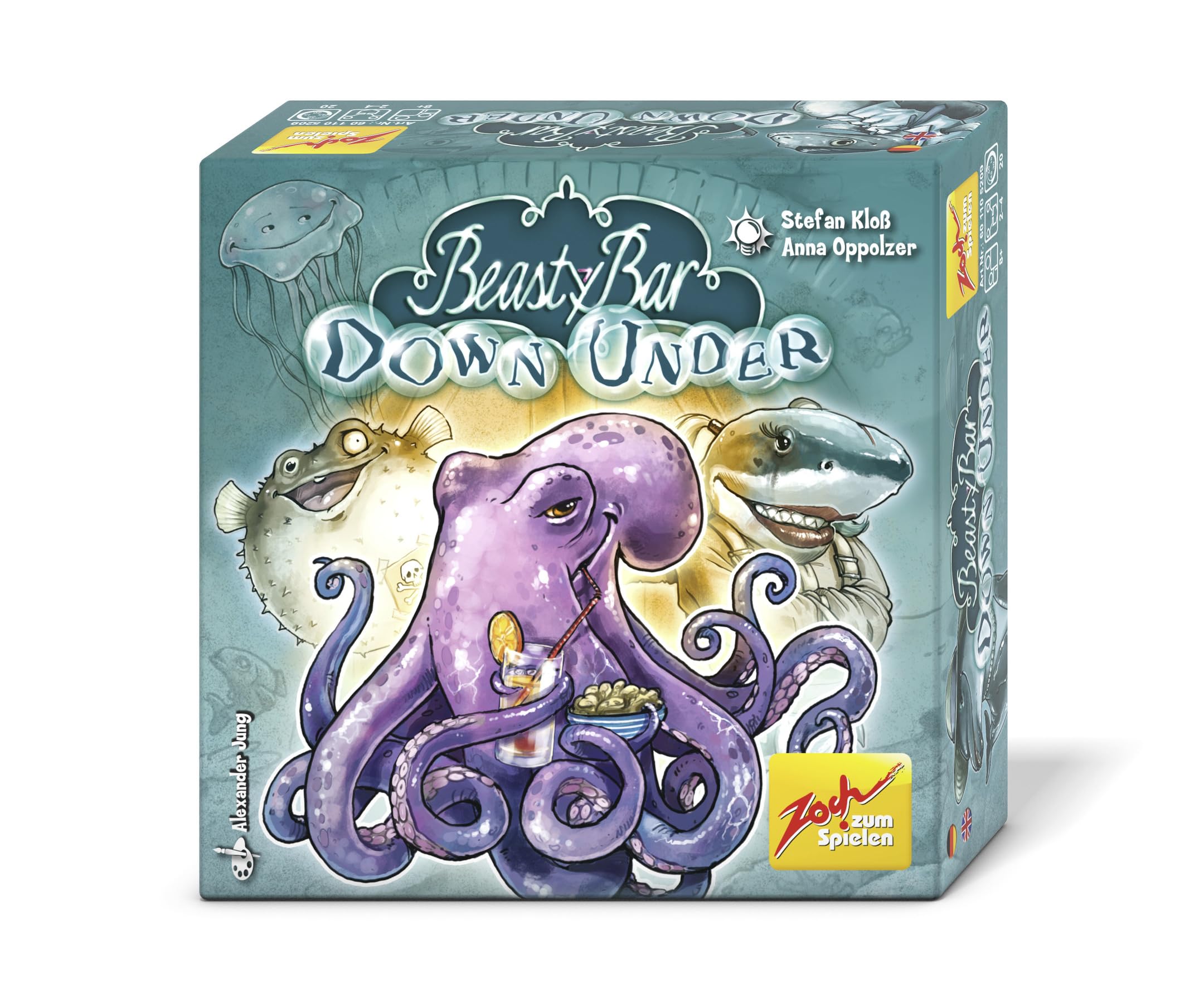 Zoch 601105209 Beasty Bar Down Under - The Character Card Game - Can be Played & Combined Independently - for 2 to 4 Players, Strategy Game, for Children from 8 Years