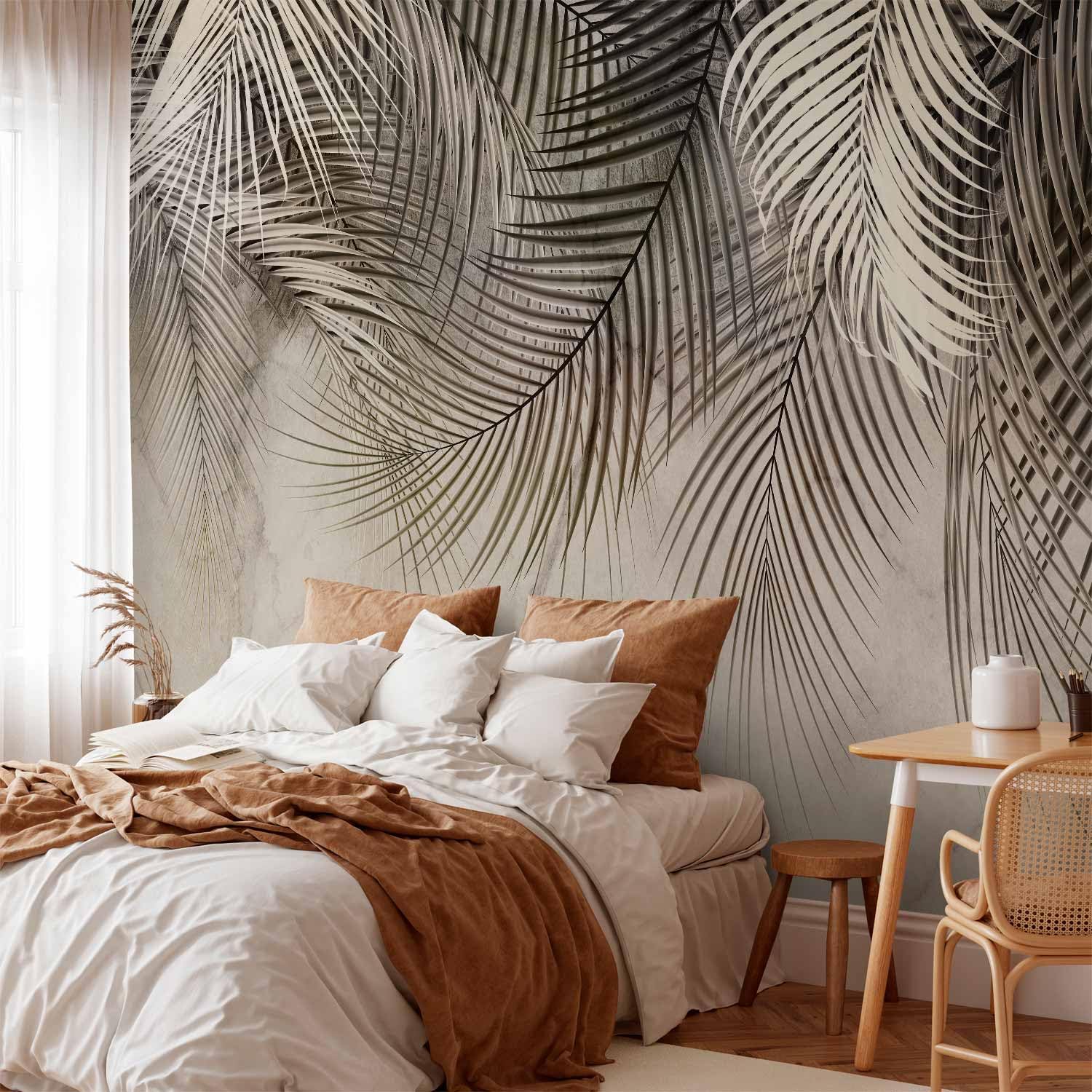 murando - Vlies Fototapete tropische Blätter 500x350cmVlies Tapeten Wandtapete XXL Wanddeko Mustertapete Design Wand Dekoration Vliestapete Wohnzimmer Schlafzimmer Büro Flur Natur c-C-10088-a-a