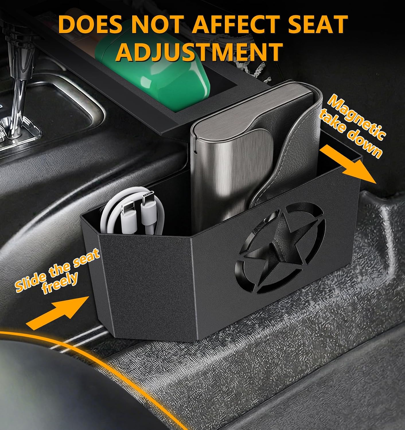 Eamplest Magnetic Metal Center Console Organizer for Jeep Wrangler JK image 5