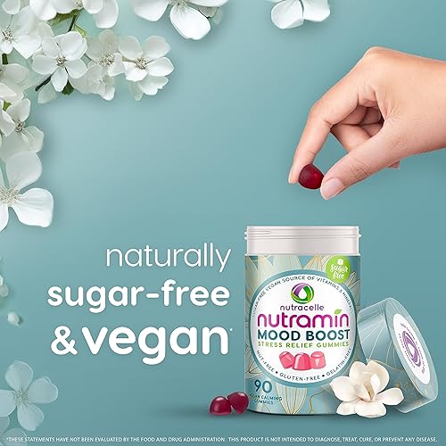 Miniatura 8 de NUTRAMIN Gomitas multivitamínicas para aumentar el estado de ánimo, deliciosas y deliciosas gomitas de magnesio Ashwagandha anti estrés + vitaminas
