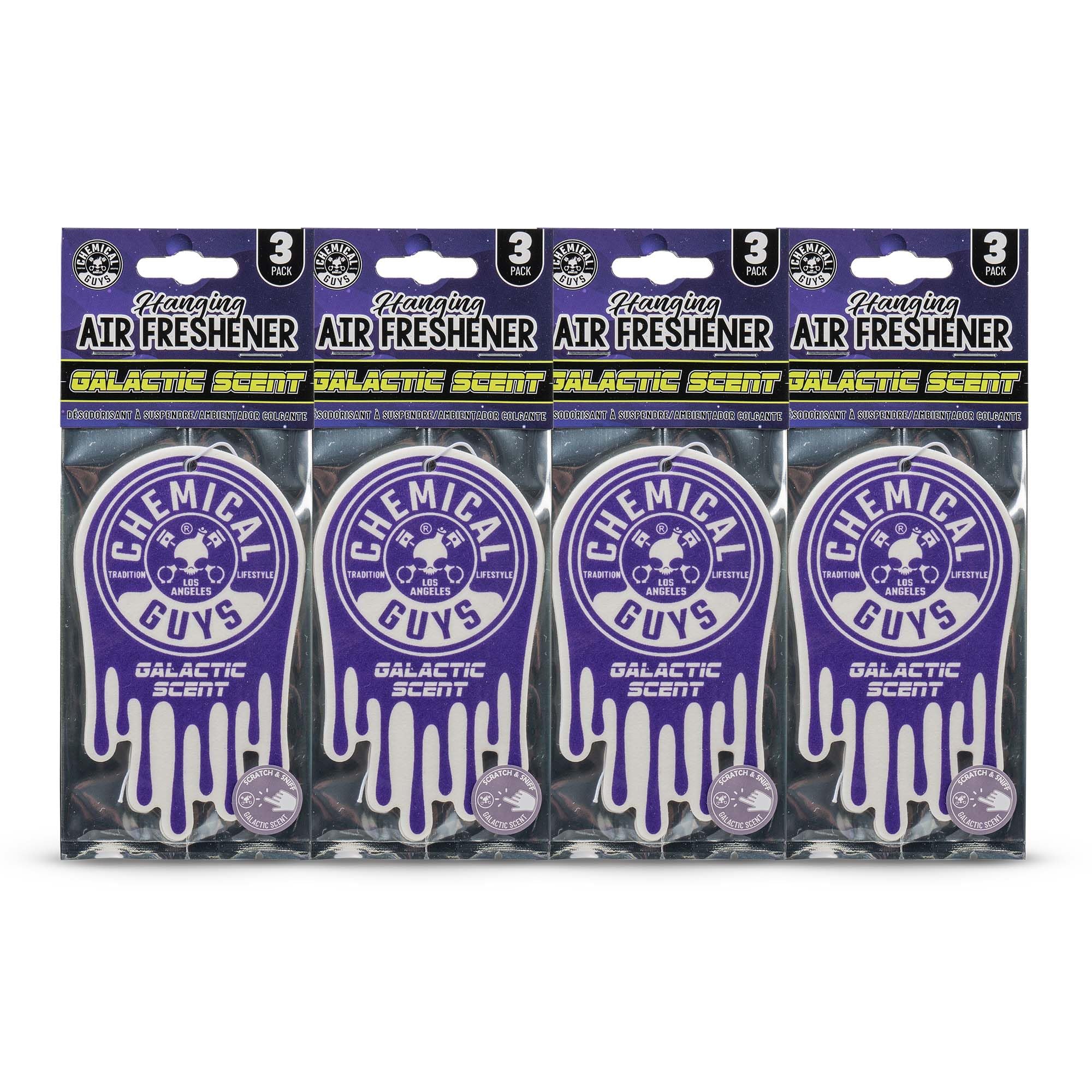 Chemical Guys Hanging Air Freshener Galactic Scent 12 Pack Great for Cars Trucks SUVs RVs Home Garage Workspace — view 2