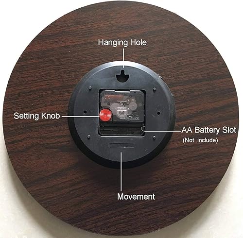 Miniatura 4 de Reloj de pared redondo con estampado de bandera jamaicana del Caribe con números arábigos, sin tictac, para dormitorios, sala de estar, baño