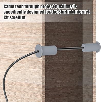 2pcs Wall Hole Cable Routing Kit for Starlink, Silicone Cable Feed Through Bushings Wall Grommets for 1 Inch Cables Cable Protective Sleeve for Starlink Cable Router and Ethernet Cable Adapter (Gray)