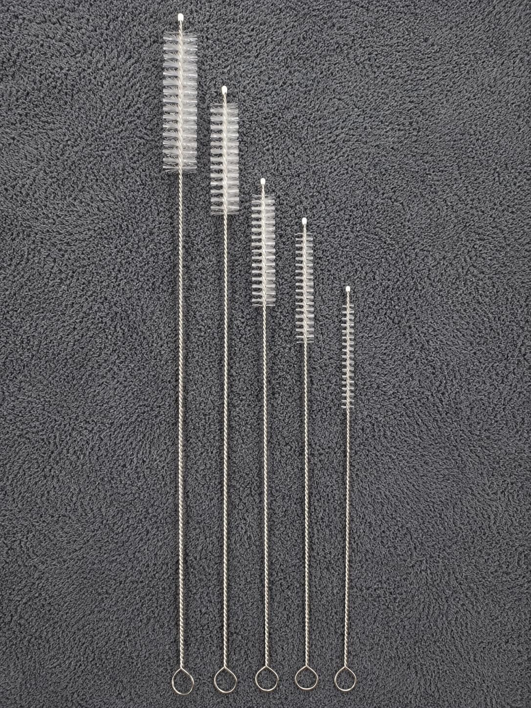 5 Piece Bottle and Straw Brush Set, Multi-Size Nylon Cleaning Brushes with Flexible Stainless Steel Handles for Straws, Flasks, Tubes, and Bottles-image-30