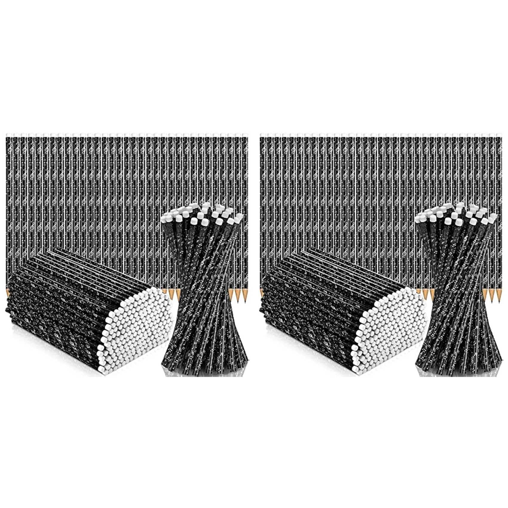400 Matite Rotonde con Note Musicali, con Gomma, per Studenti, Bambini, Forniture per Aule