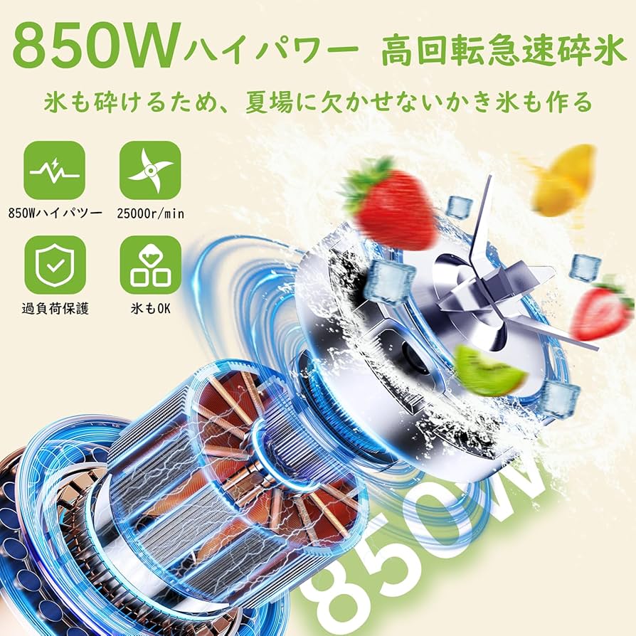 1台多役＆業務級850W❣野菜も果物もあっという間に滑らかジュースに❤ジューサー 71JnRYJYJ7L._AC_UL210_SR210,