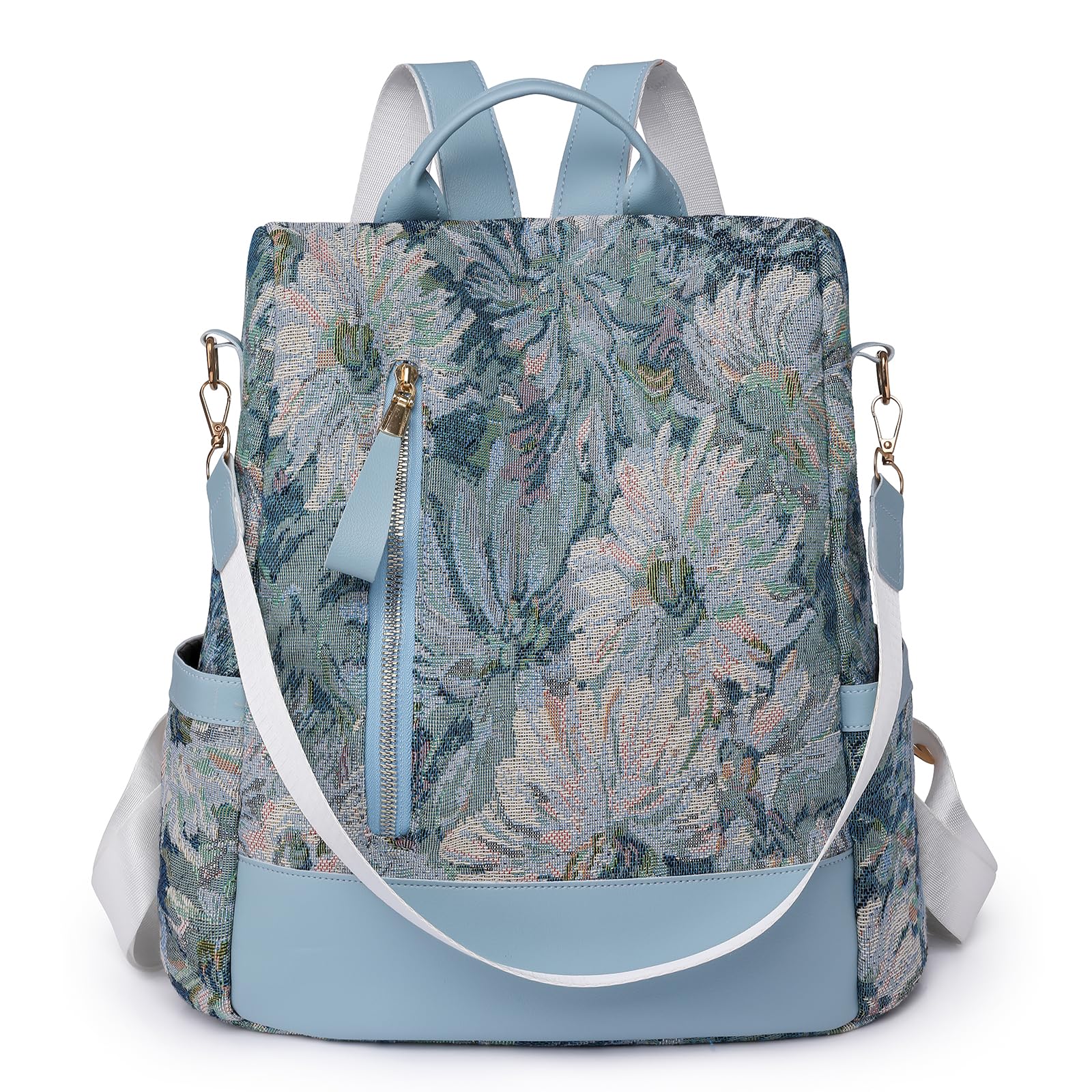 Pagezol Women's B-Blue Backpacks, Anti-Theft Backpack For Rucksack Shoulder Bags Waterproof Nylon Daypack, Casual Travel Backpack, Lightweight Travel Bag School Bags For Girls (B-Blue)