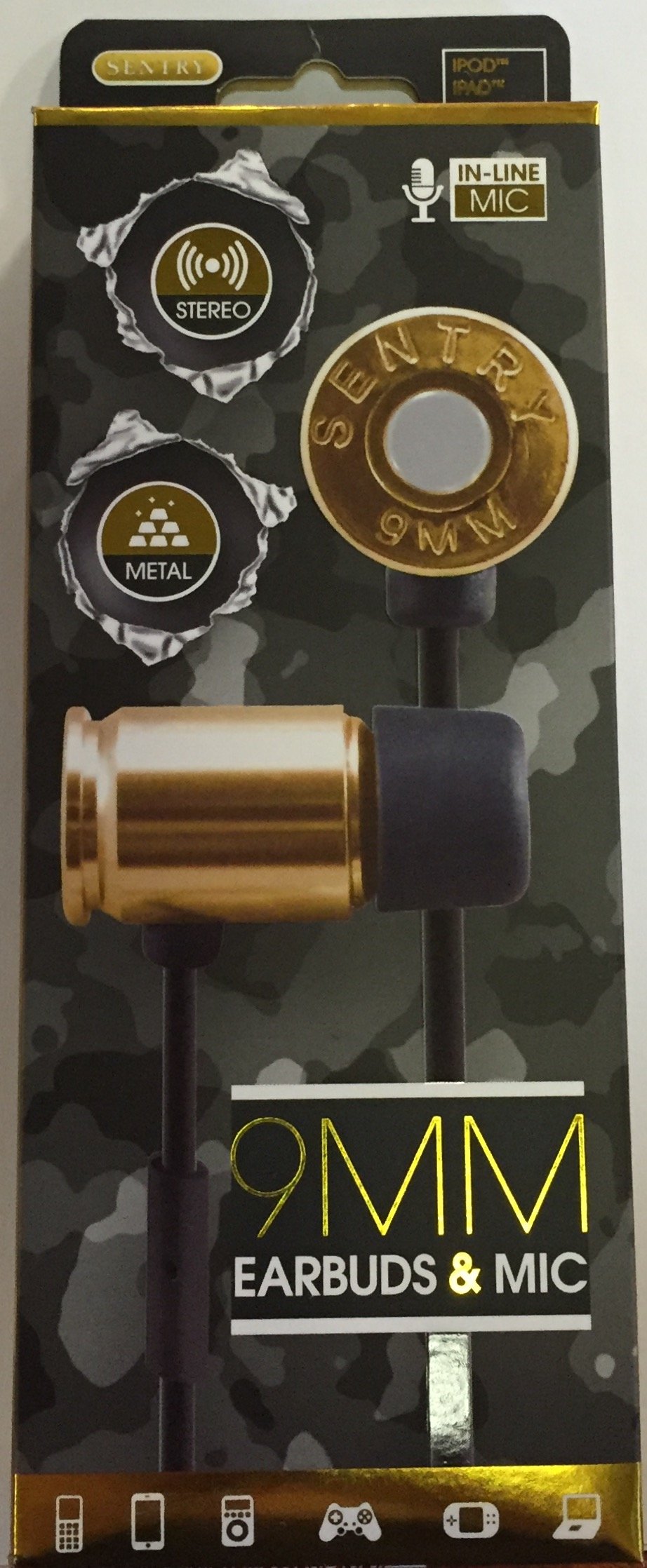 SENTRY Industries HPSHM9MG 9MM with Microphone Gold