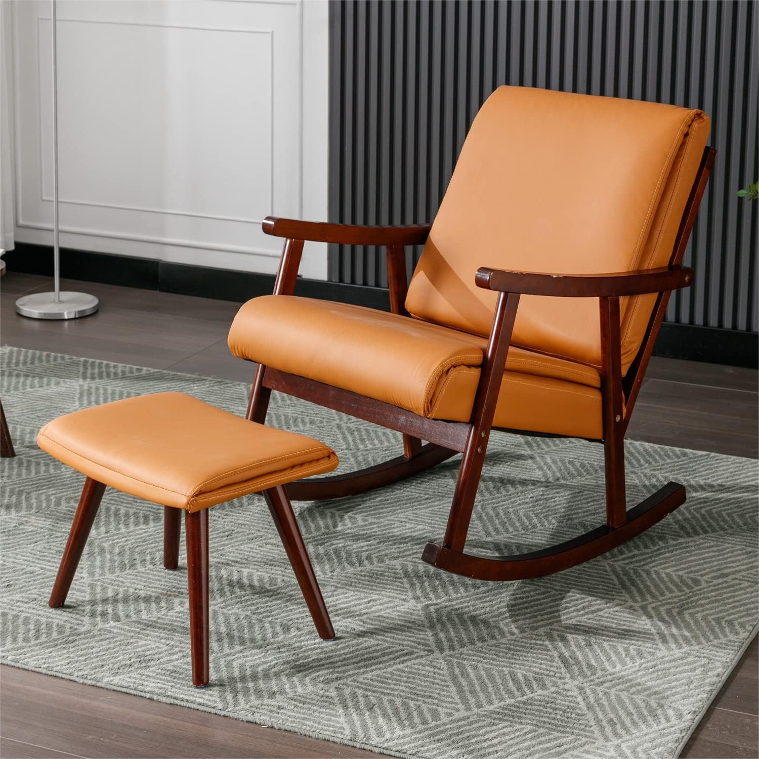 Modern Nursery Mid Century Glider Accent Chair Mid Century Modern