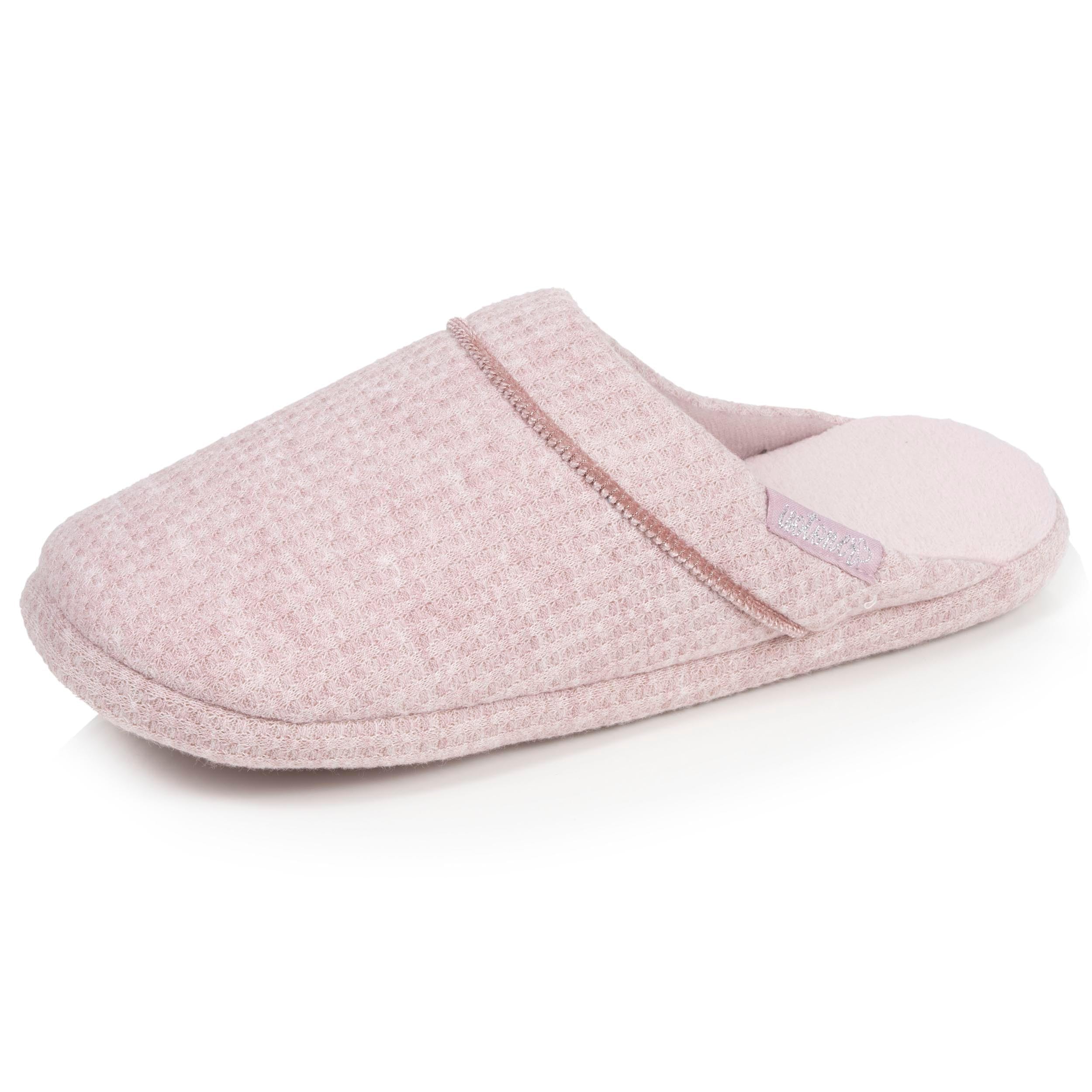 Isotoner Chaussons extra-​light pantoufles Mules femme maille nid d'abeille, semelle gomme antidérapante, 37/​38 EU, blush