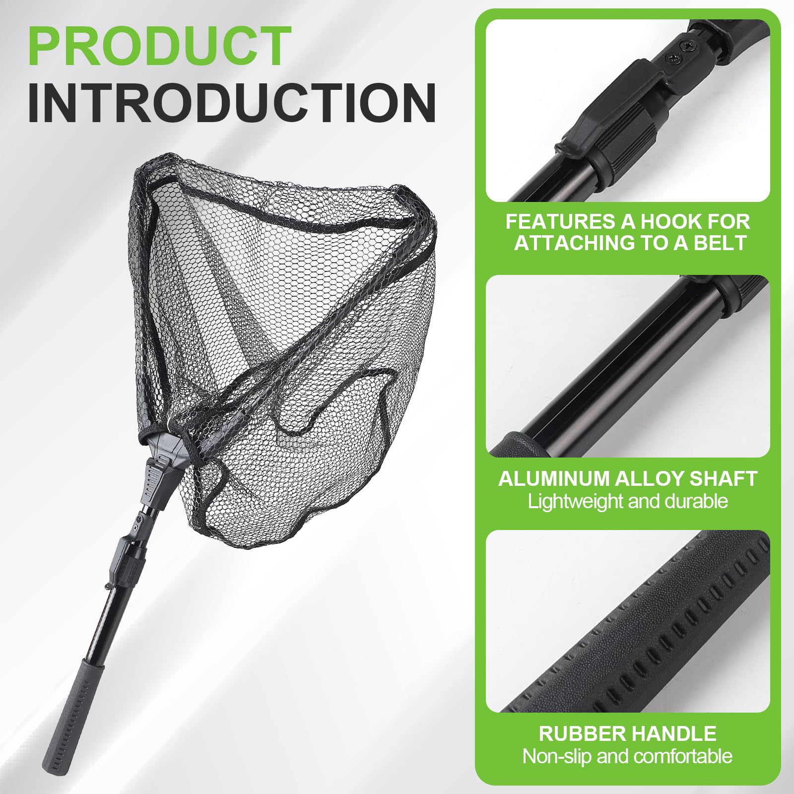 CPROSP Épuisette de Pêche Pliable Télescopique