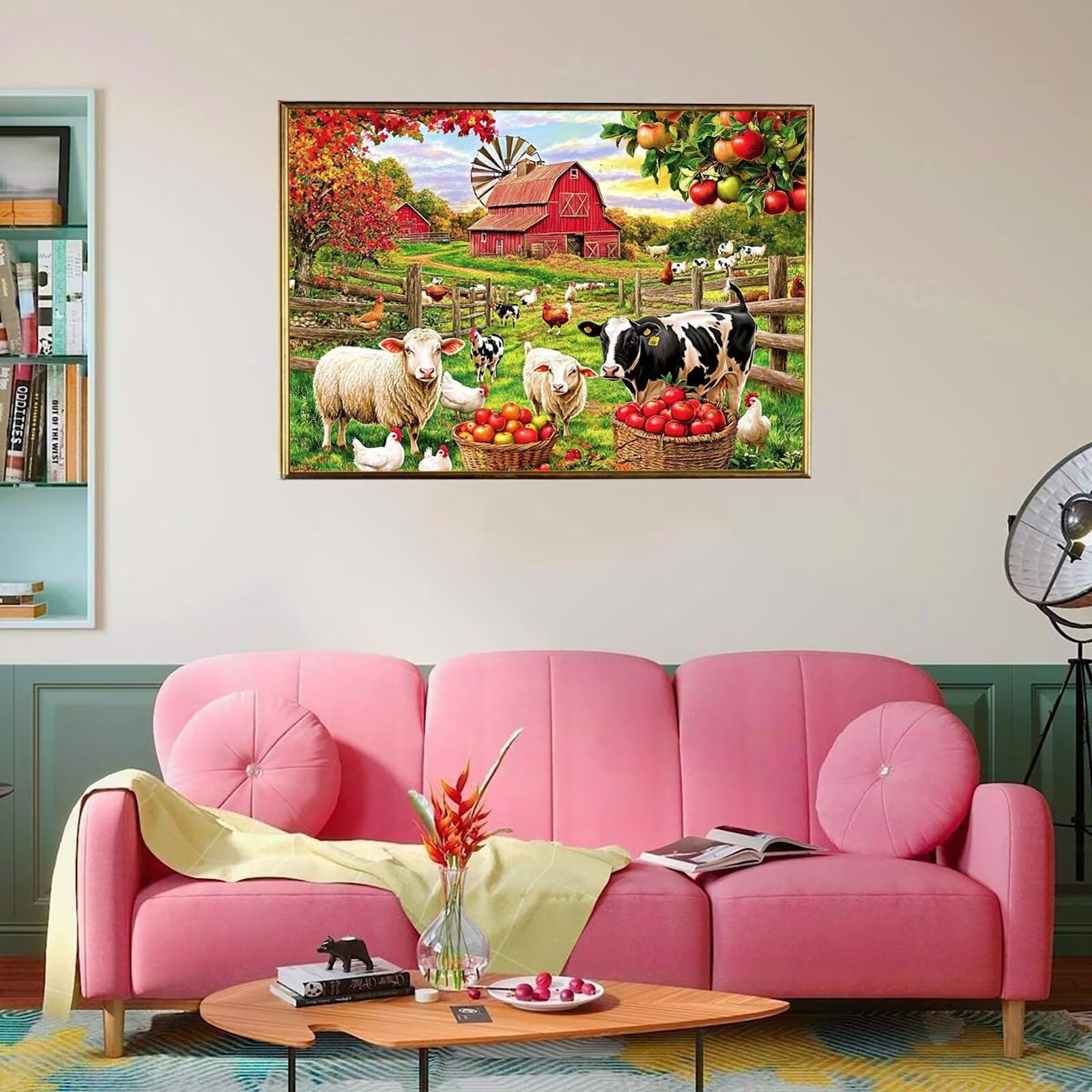 Puzzle 2000 Teile Bauernhof, Holzpuzzle Erwachsene, Klassisches Lernspiel Puzzle Tier, Impossible Jigsaw Puzzles, Wunderschönes Deko Puzzes und Geschenke, Bastelset Erwachsene 99.5 X 70.5cm 8p-664