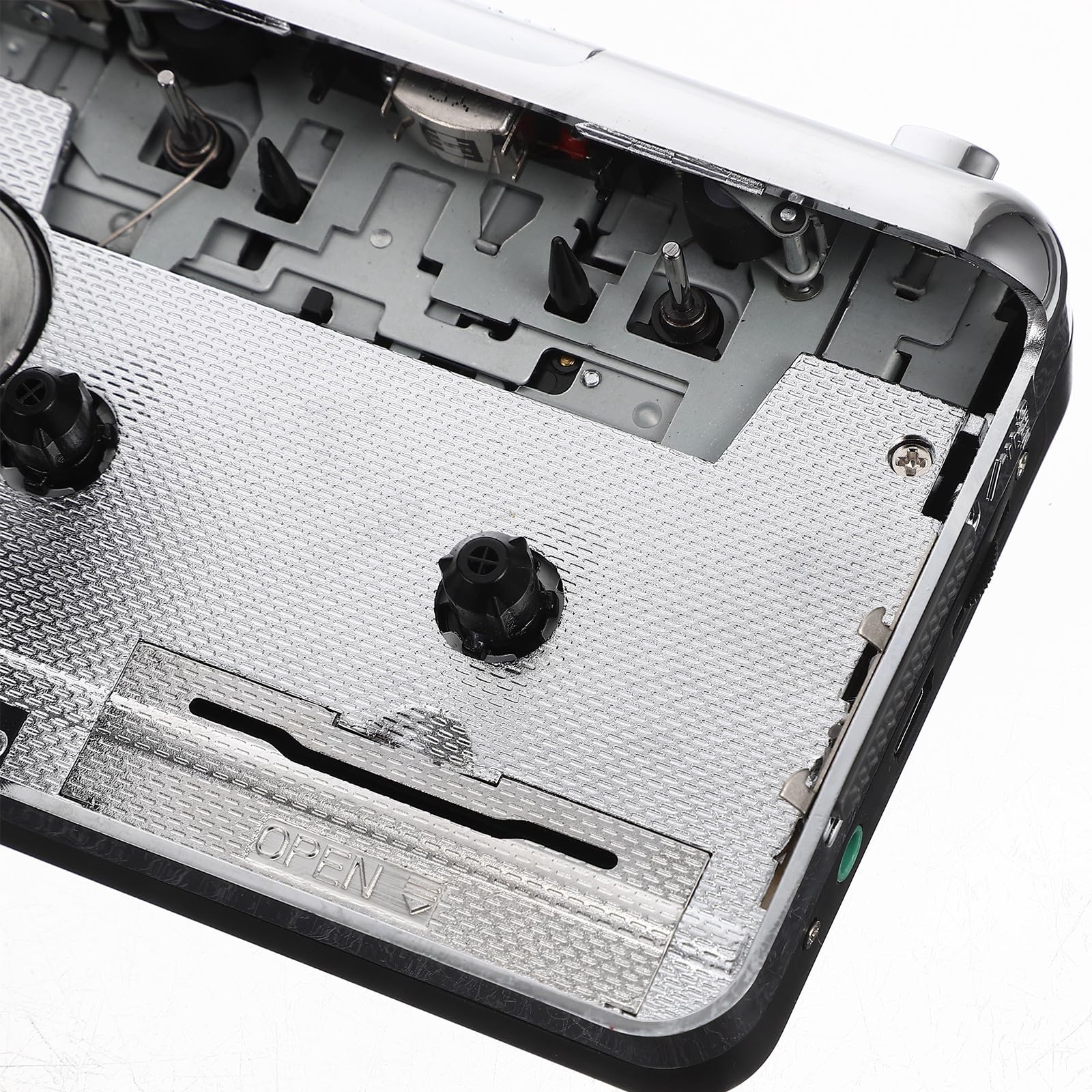 Convertitore Cassette USB Portatile Argento Design Compatto in Metallo e Plastica, Software per Conversione Cassette in Mp3 per Ascolto e Digitalizzazione Audio