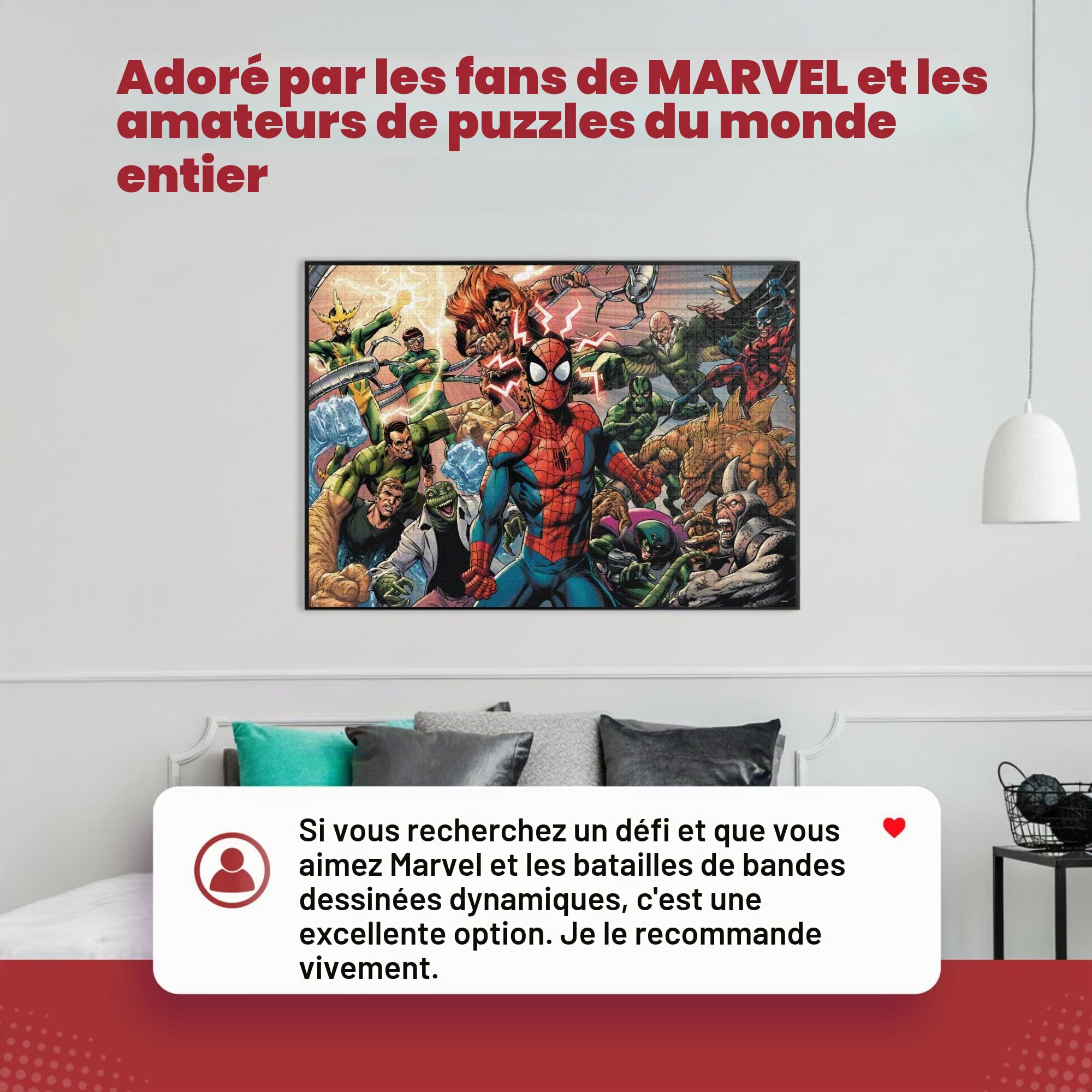 Buffalo Games - Silver Select – Marvel – Sinister War – Puzzle de 2000 pièces pour Adultes – Puzzle Stimulant Parfait pour Les soirées de Jeu – Taille finie : 38,50 x 26,50 cm