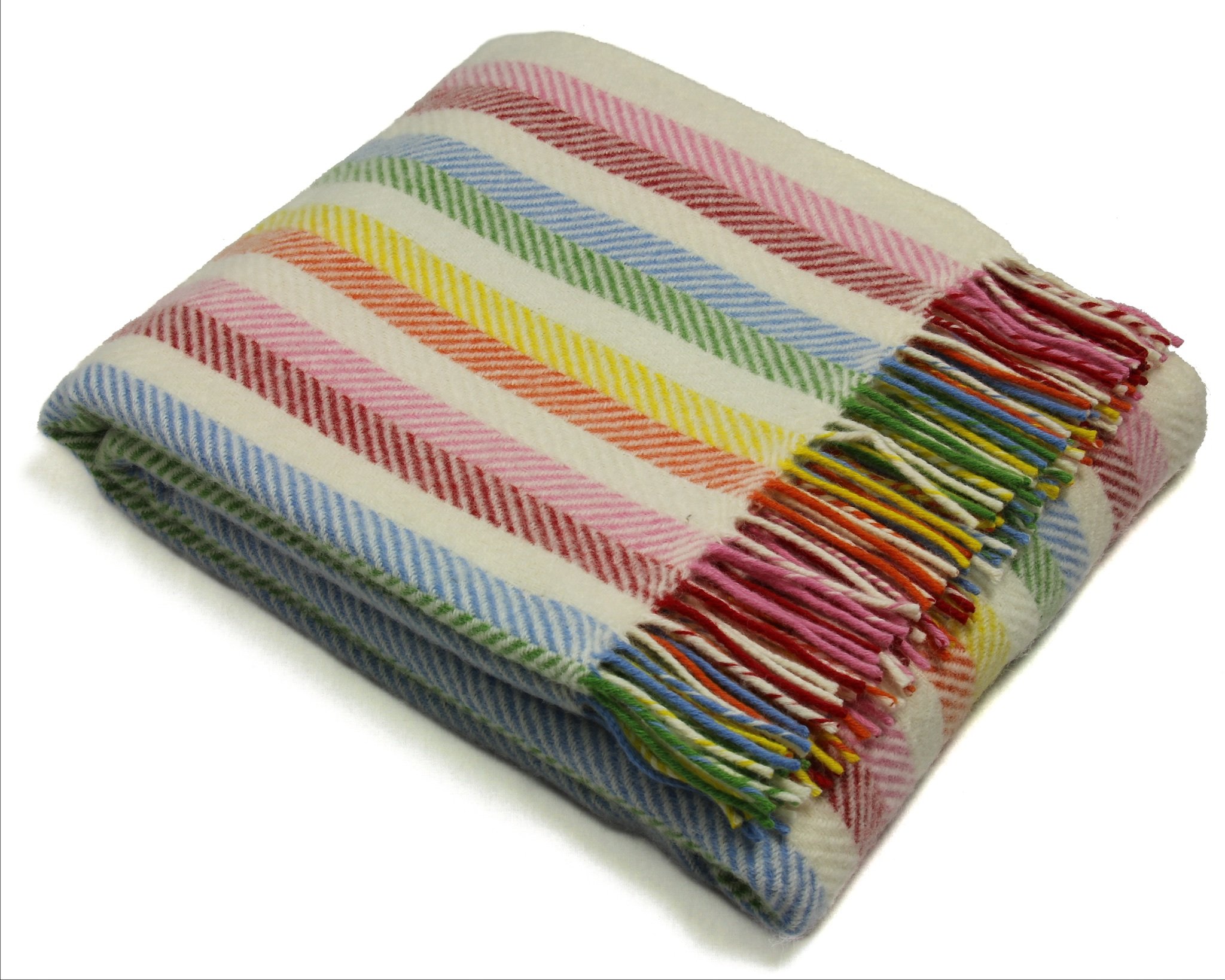 Tweedmill Multi Textiles Rainbow Pure New Wool Lifestyle Throw/Blanket