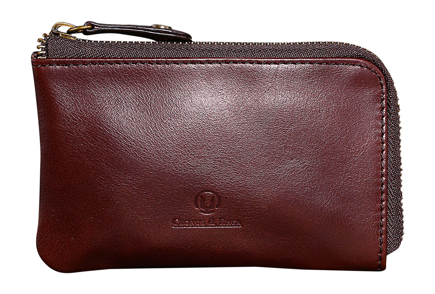 Porte-clés en cuir véritable Aeacus Cronus & Rhea marron - 7