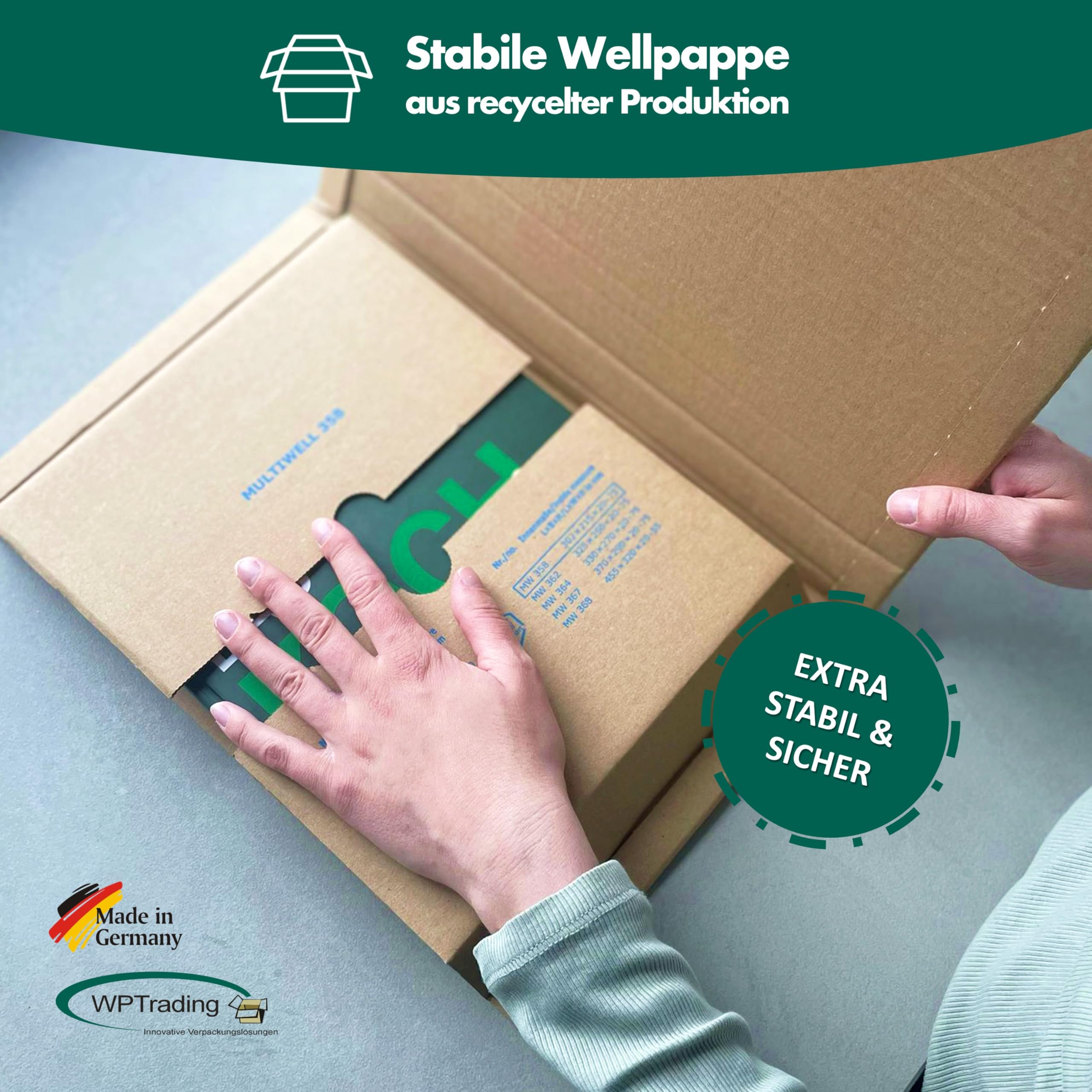 25 Stück Wellpappe Buchverpackung DIN A5 217 x 155 x 50 mm (MW352E) selbstklebend in Braun - Buch Karton Versandtaschen für Büchersendung reißfest - Bücher Warensendung Versandverpackung