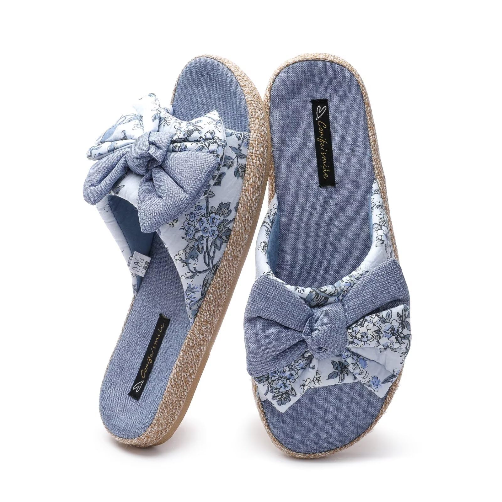 Summer House Slippers Bow Open Toe