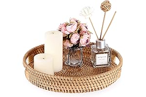 Hipiwe Rattan Serving Tray: Premium Home Decor and Organization Essential