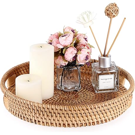 Hipiwe Rattan Serving Tray: Premium Home Decor and Organization Essential