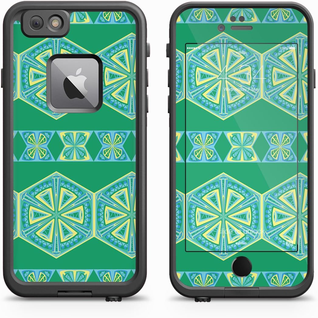 Teal and Green Hexagon Pattern Skin for the Apple iPhone 5c